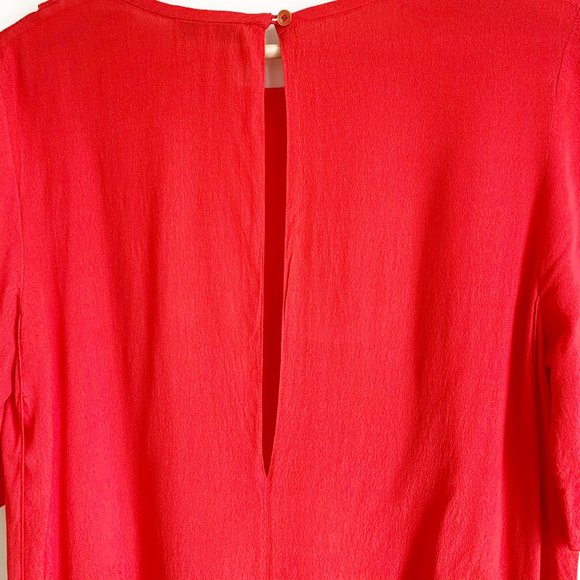 Aritzia | Babaton Red/Orange Blouse With Side Slit - Picture 5 of 7